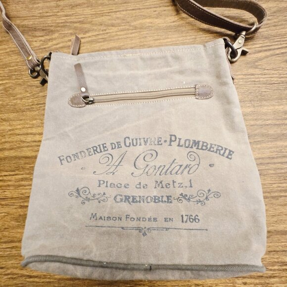 MYRA BAG Women's 100% Cotton/Leather Patchwork Design Crossbody Bag - Medium - Picture 9 of 16